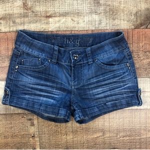 Super cute cuffed denim shorts